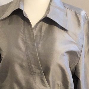 💯 percent silk, silk wrap blouse